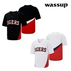 wassup 야구유니폼 자수 팬 버전 야구 유니폼 Tigers 야구복 XS-3XL