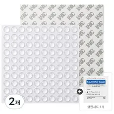 3M 제이테크 미끄럼방지 충격완화 소음방지 범퍼 스티커 100p 클린시트 세트, 투명, 2개