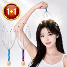 플랜모아 머르가즘 휴대용 간편 건강 두피 마사지기, 2개, 랜덤색상