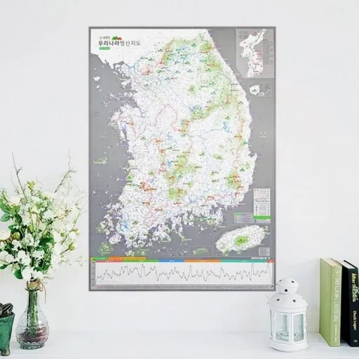 우리나라 등산지도 명산지도 한국100대명산 + - 백두대간 지도 트래킹 3000 대한민국