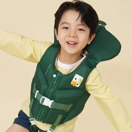 썸쓰 유아 어린이 구명조끼 힙쉴드 15kg 25kg, 그린