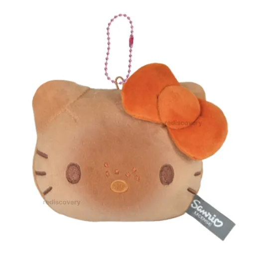 헬로키티 모닝빵 인형 키링 키티 베이커리, 1개, 브라운, 13cm