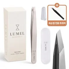 [놓치지 않는] 루멜 초정밀 프리미엄 미세모 족집게 속눈썹 트위저, 1개, 실버