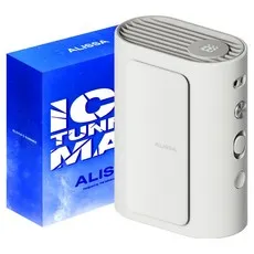 알리사 100단 허리 바디 등 ICE TUNNEL MAX 클립 팬 무선 휴대용 선풍기, 화이트, ABF01