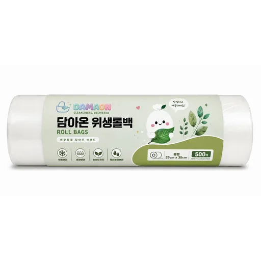 담아온 위생 비닐백 롤백 일회용팩 비닐봉투 봉지 중형 25cm x 35cm