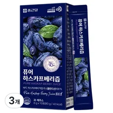 종근당 퓨어 하스카프베리즙 NFC 폴란드산 착즙 주스, 8g