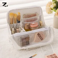 Zoovit 여성 스탠딩 화장품 가방 여행용 화장품 파우치