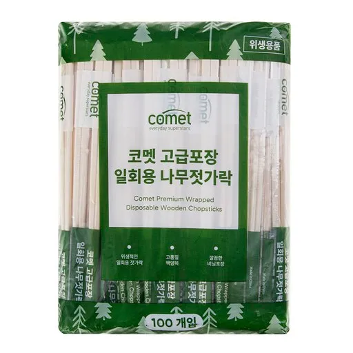 코멧 고급포장 일회용 나무젓가락