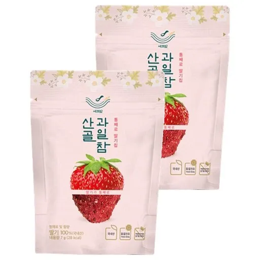 에코맘의산골이유식 산골 과일참 통째로 딸기칩