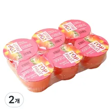 탑플룻 복숭아 푸딩 6p, 690g, 2개
