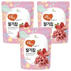 자연트리 동결건조 국산 딸기칩, 11g, 3개