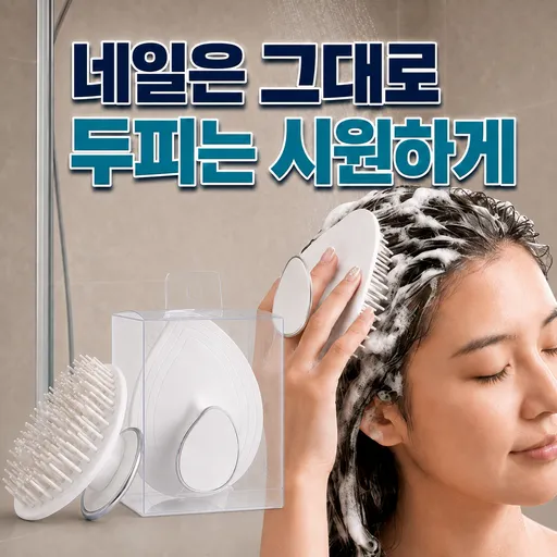 네일 걱정 없이 두피까지 개운한 샴푸브러쉬