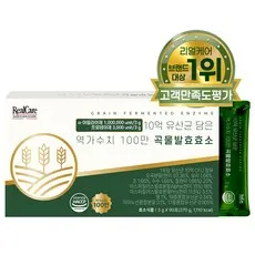 리얼케어 10억 유산균 담은 역가수치 100만 곡물발효효소 3g x 90포, 1개, 90회분