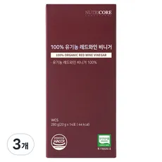뉴트리코어 100% 유기농 레드와인 비니거 14p, 280g, 3개