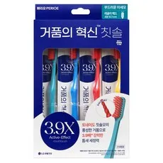 페리오 거품의혁신 미세모 레귤러헤드 칫솔 4종 세트, 4개입, 1개
