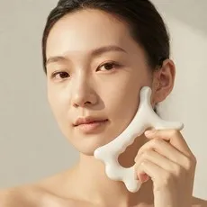 불독살 처짐 리프팅 괄사 마사지기, 화이트, 1개