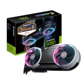 GIGABYTE AORUS 지포스 RTX 5080 INFINITY WOOD D7 16GB 제이씨현