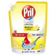 프릴 시크릿 오브 베이킹소다 플러스 퓨어레몬향 리필, 1개, 1L