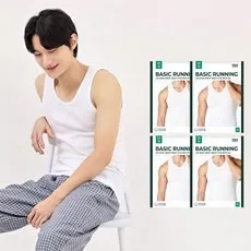 트라이 남성 프레쉬 코튼 런닝 4p 세트