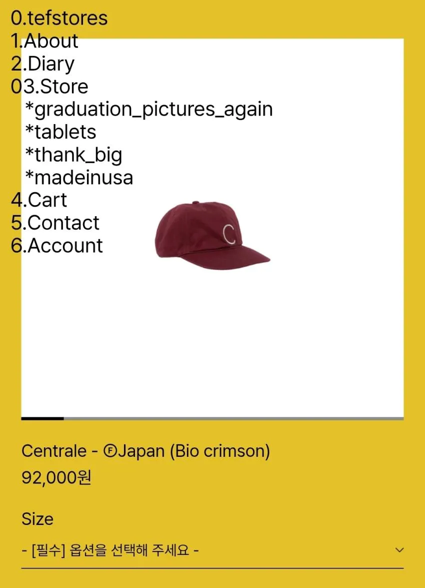 테프스토어 C로고 Bio crimson컬러 발매