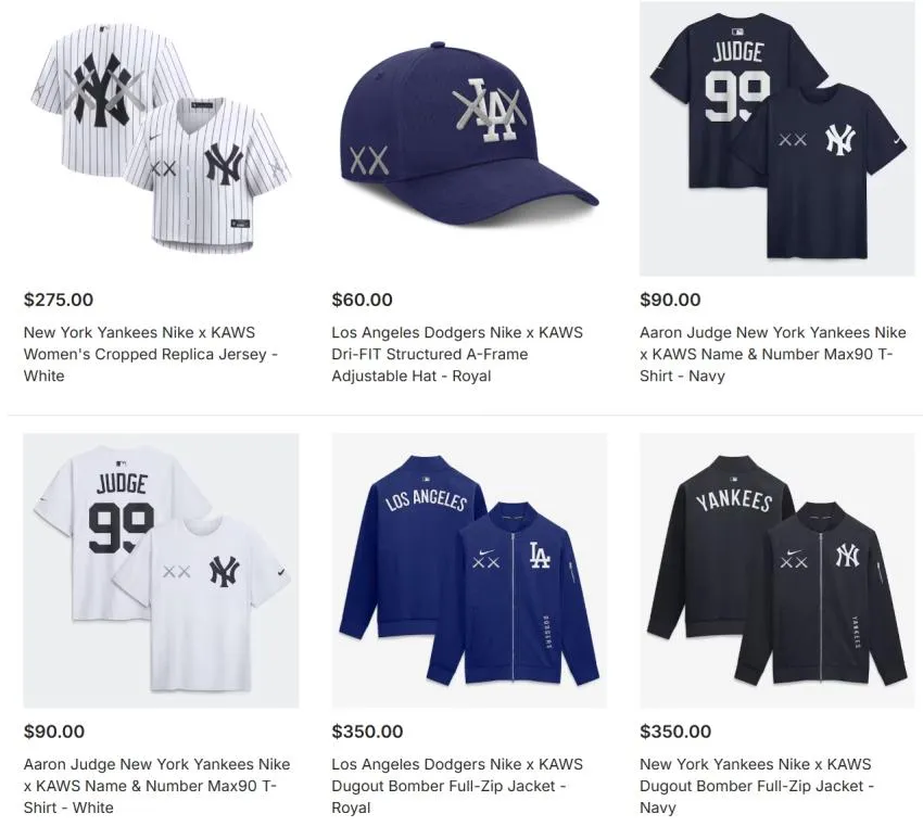 Nike X KAWS x MLB 발매