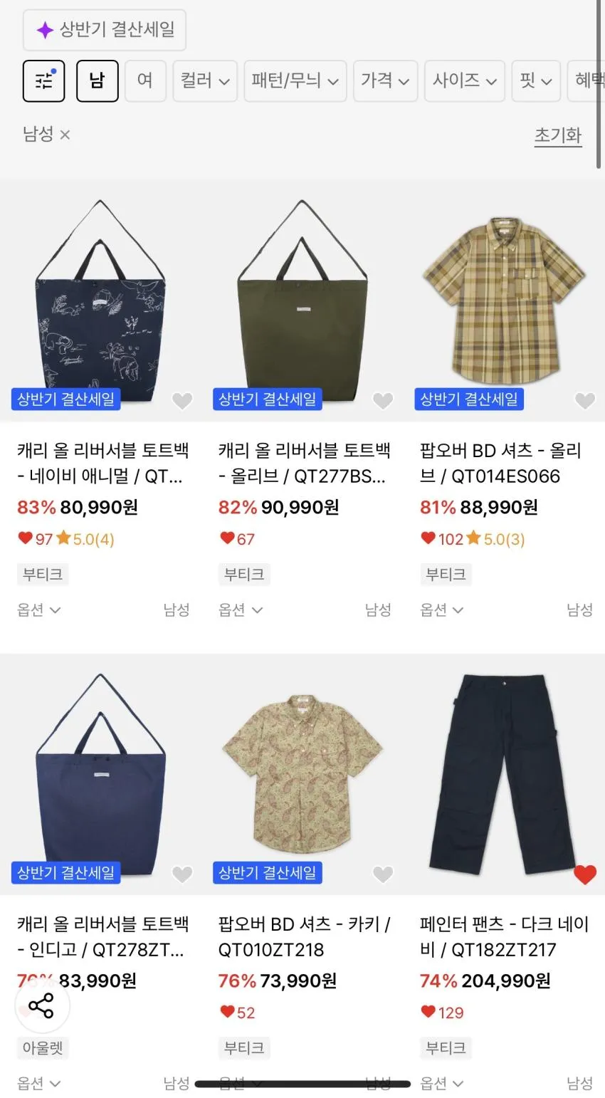 엔지니어드 가먼츠 페인터팬츠 소량 재입고 등