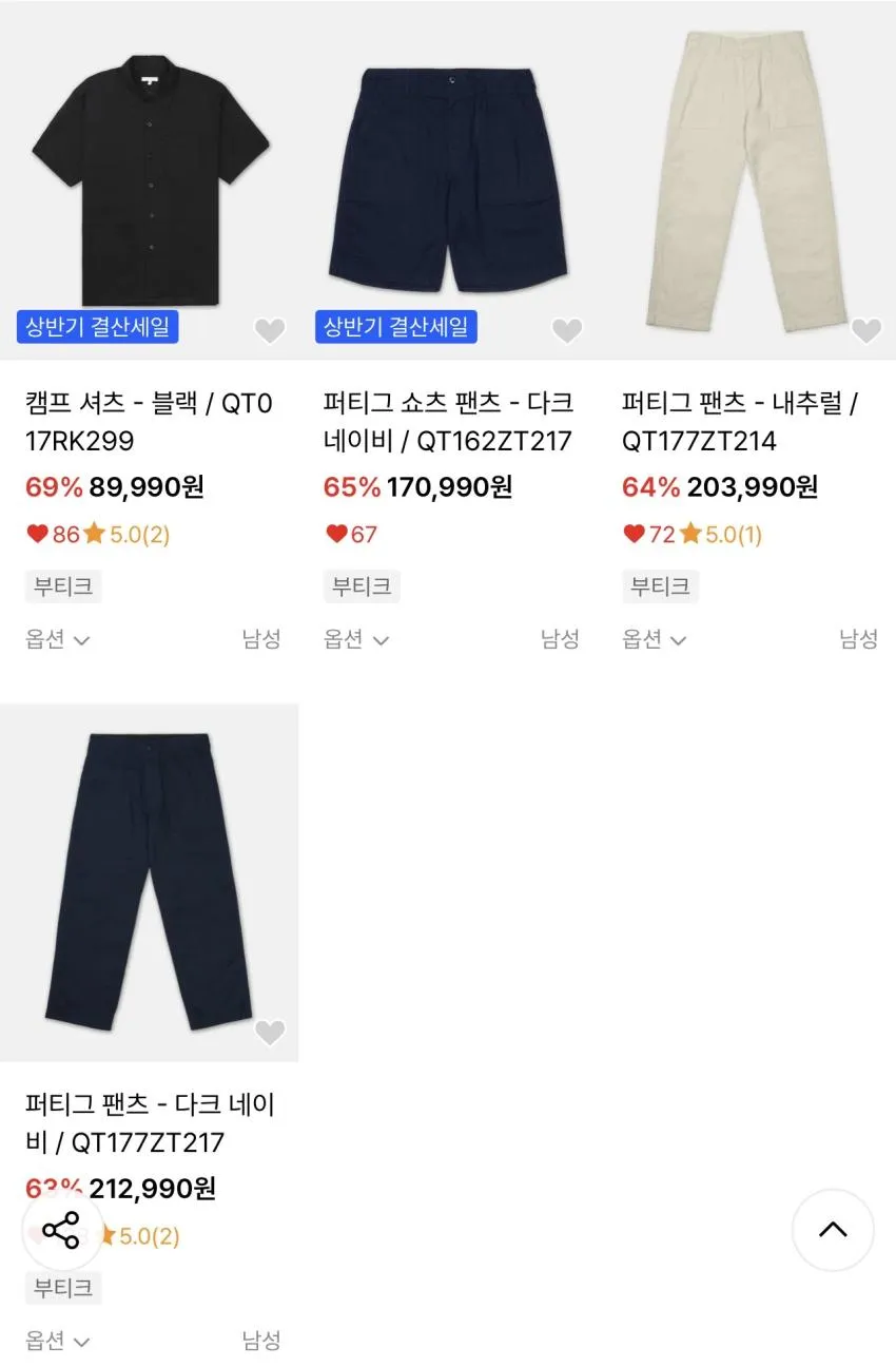 엔지니어드 가먼츠 페인터팬츠 소량 재입고 등