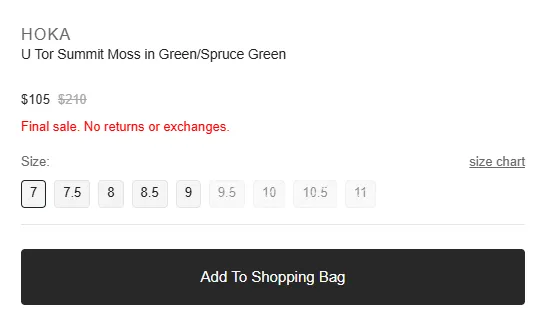 Mohawk 20% 추가 할인