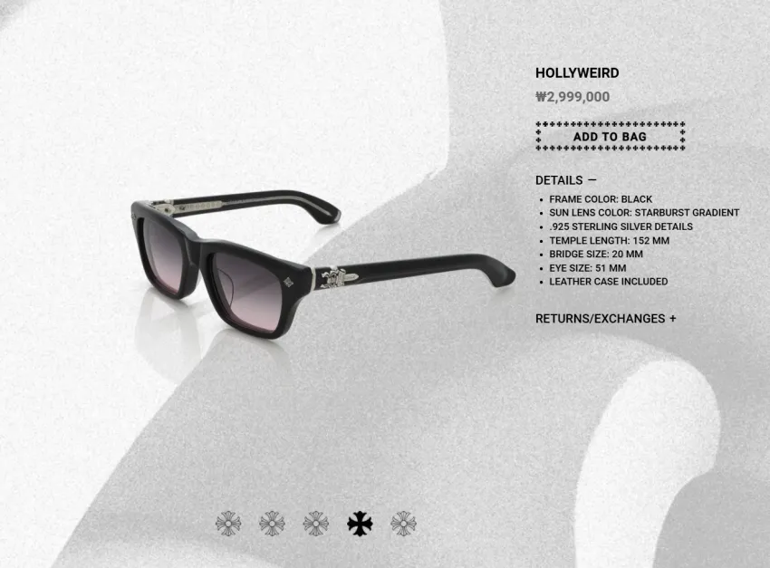 크롬하츠 HOLLYWEIRD 선글라스