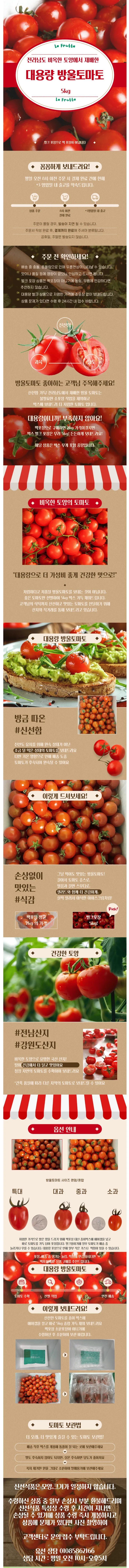 국내산 방울토마토 랜덤과 5kg 9650원 무배