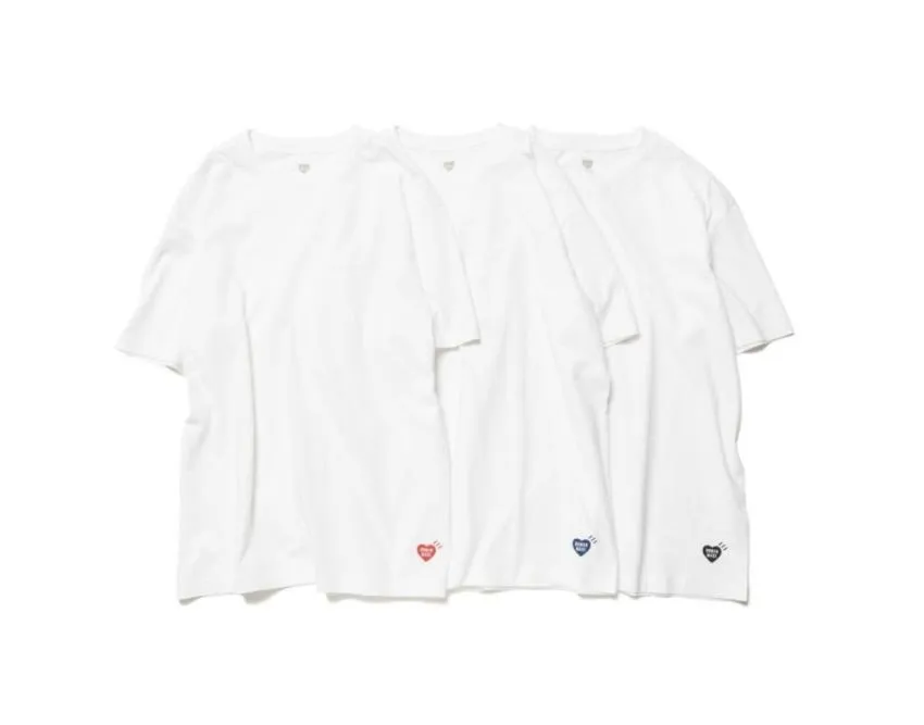 휴먼메이드 하트 언더 로고티 3PACK
