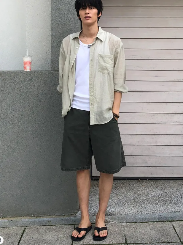 데이 썸머 워싱 릴렉스 버뮤다 팬츠