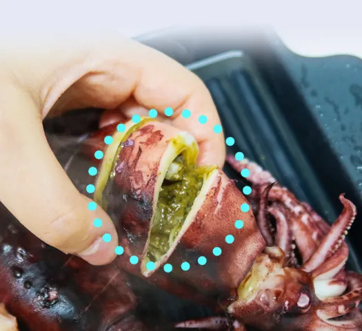 국산 급냉 통오징어 1kg 통찜용