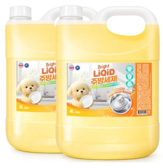 주방세제 베이킹소다 대용량주방세제 레몬향, 2개, 4L