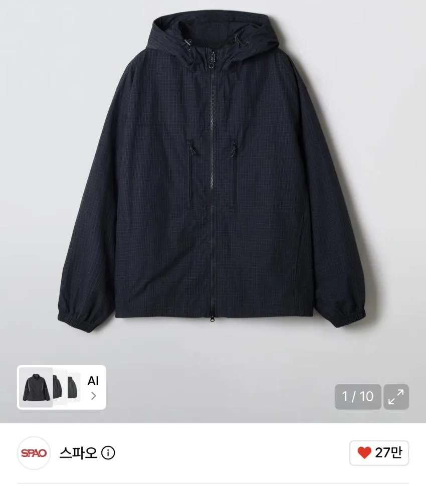 스파오 후드 윈드브레이커