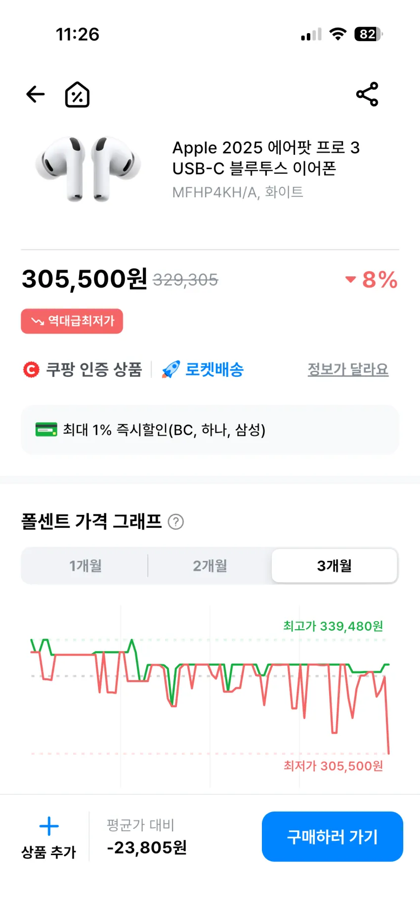 Apple 2025 에어팟 프로 3