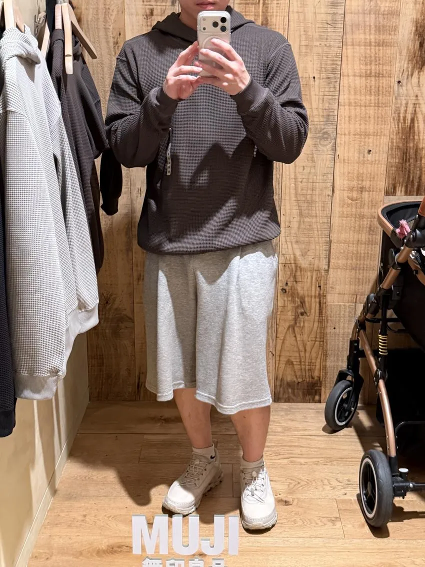 무지 무인양품 와플 풀오버 후드티 리스탁