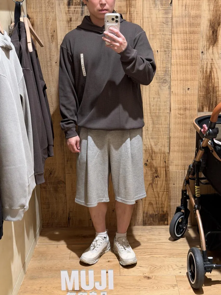 무지 무인양품 와플 풀오버 후드티 리스탁
