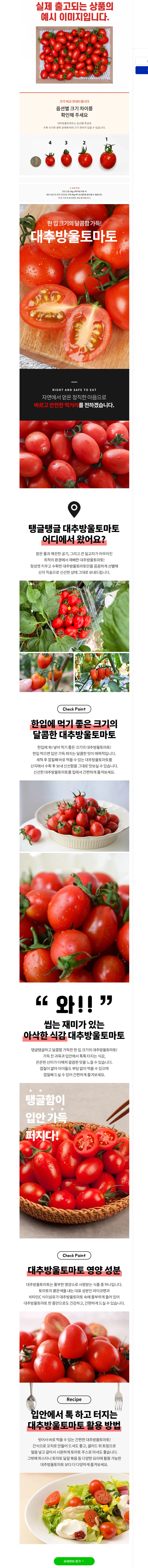 부여 윤기봉 농가 대추방울토마토 소과 2kg 6500원 무배