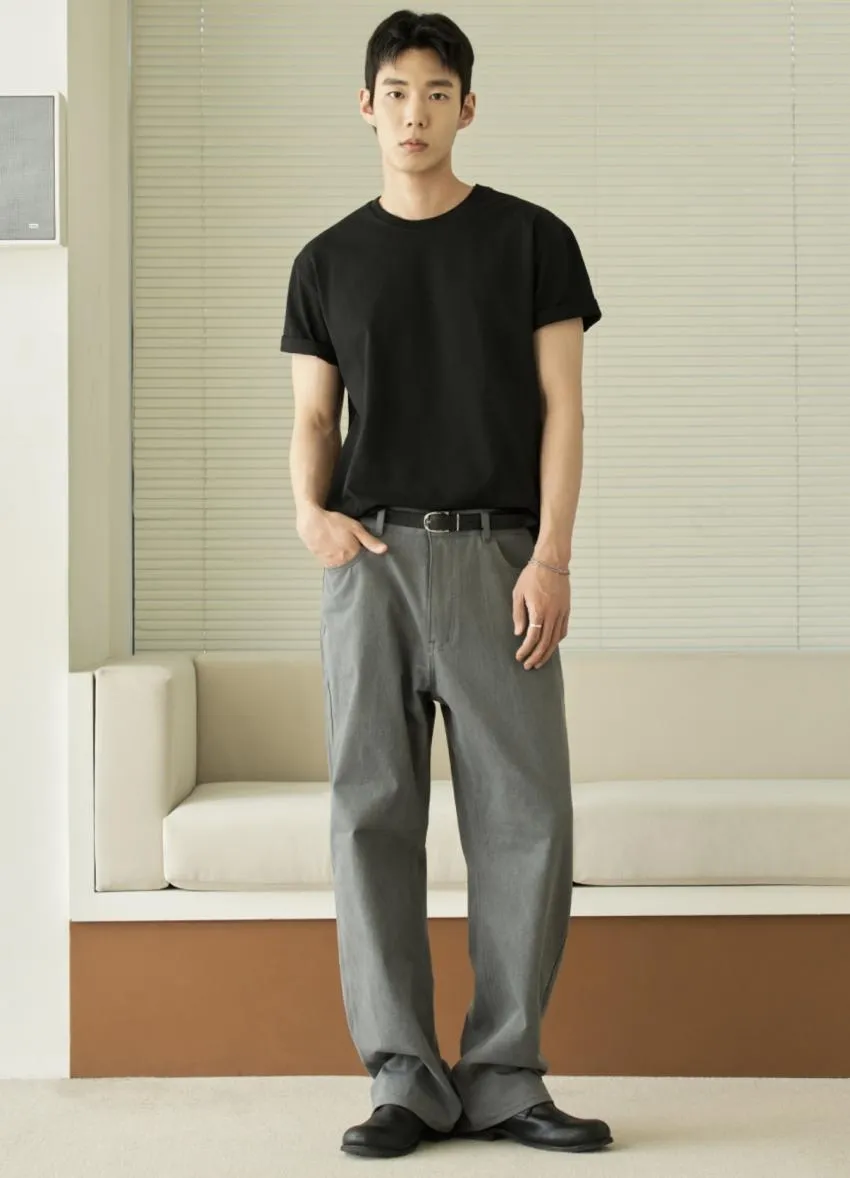 효지 스트레이트 카치온 팬츠 ₩29,900