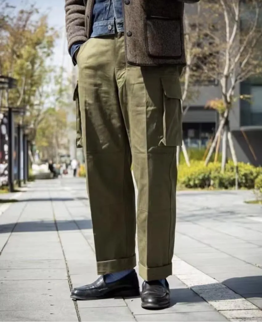 YMCLKY US NAVY 퍼티그 팬츠 블루 외
