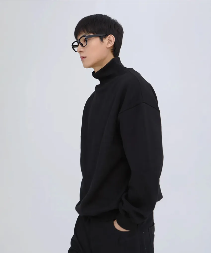 무신사 1989스탠다드 베이직 오버핏 기모 목폴라