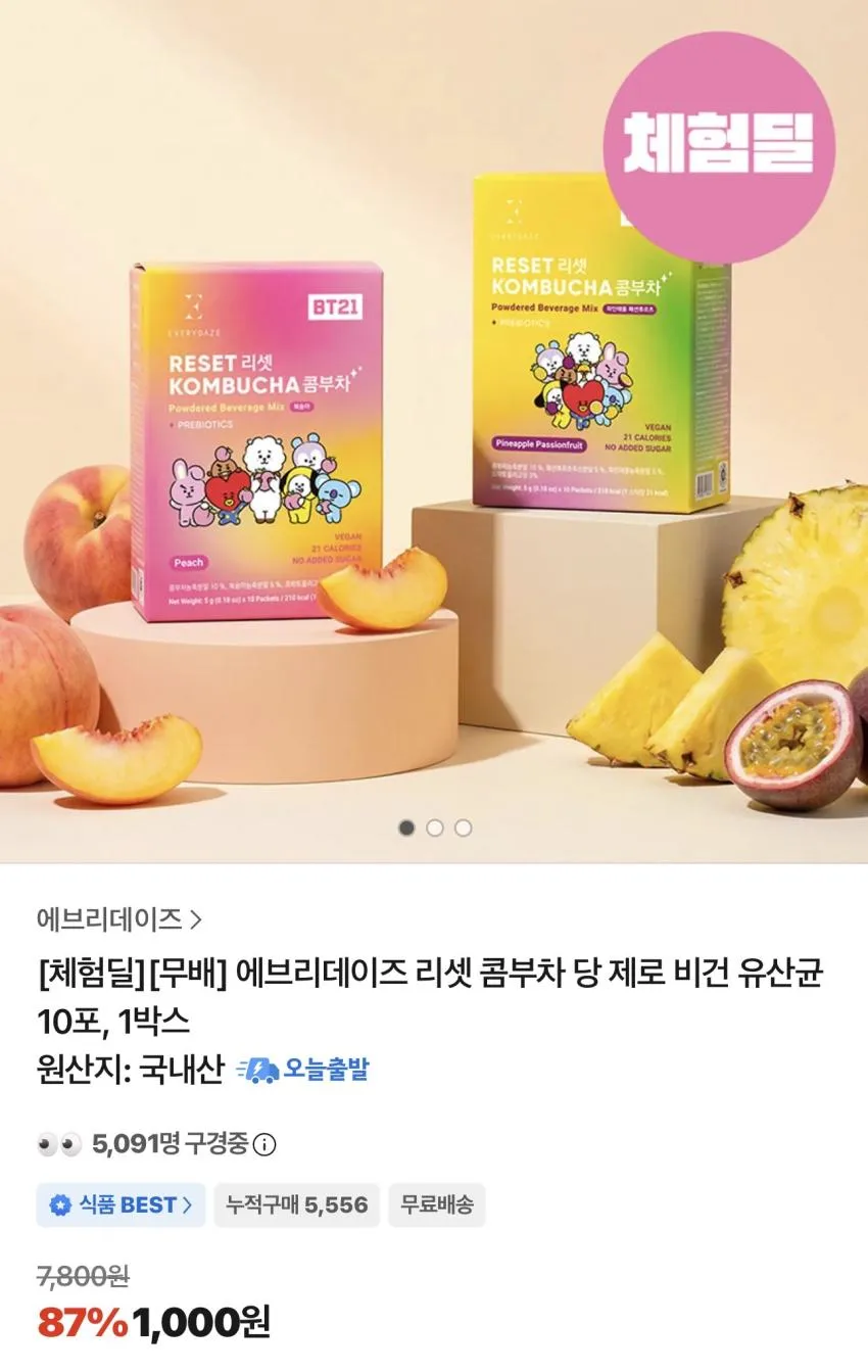 에브리데이 리셋콤부차 10포 체험딜