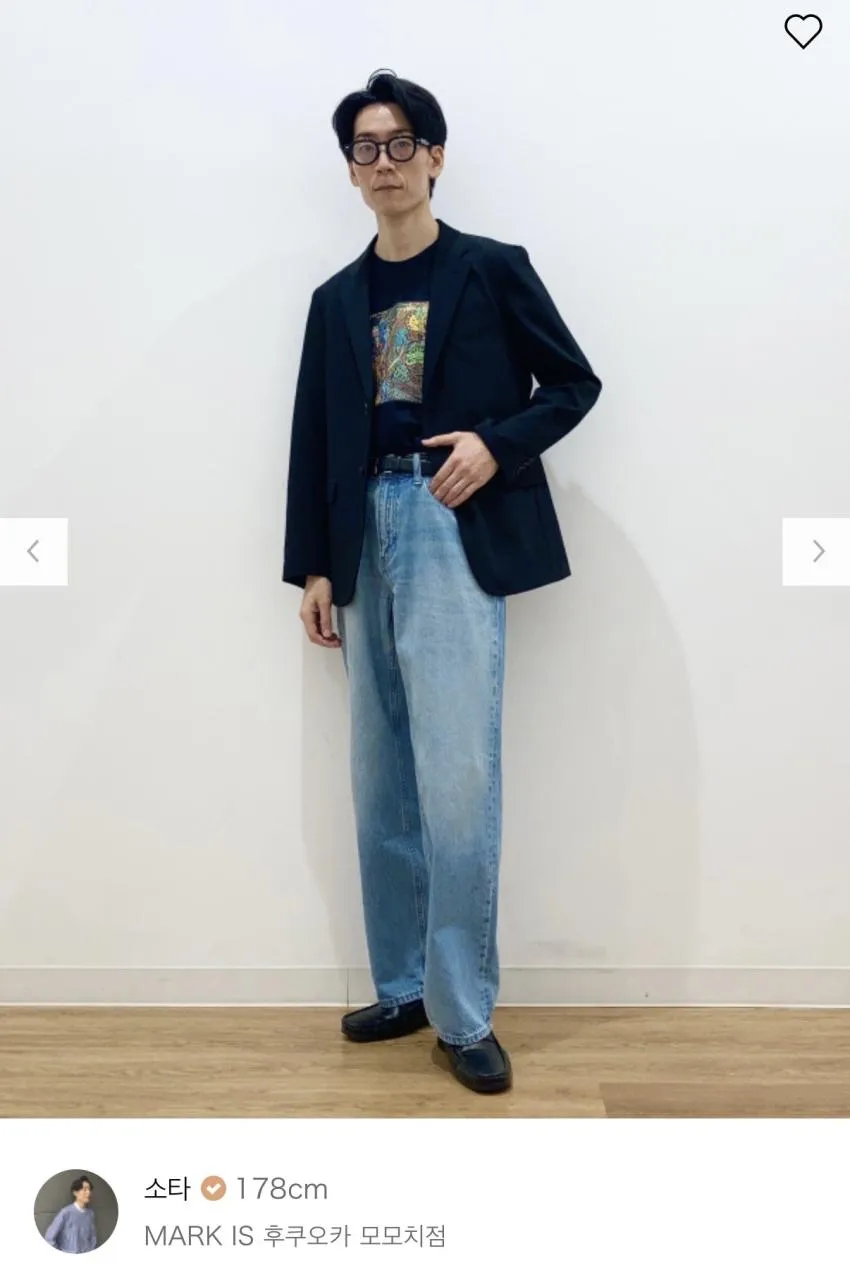 유니클로 x JWA 데님 63블루 ₩32,980