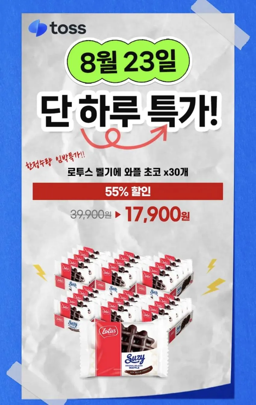 로투스 벨기에 초코 와플 57.5g 30개