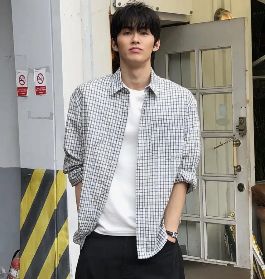 데이/시어서커 데일리 체크셔츠