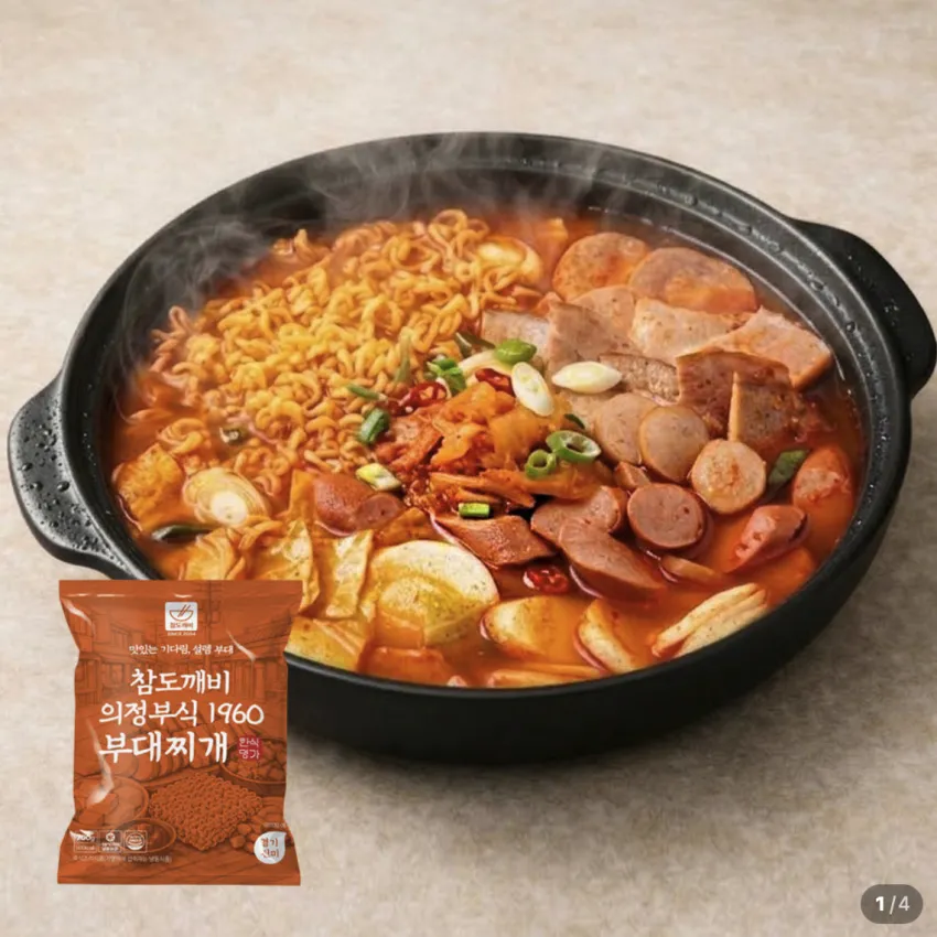 참도깨비 의정부식 1960 부대찌개 700g + 부산가야 선지 해장국 630g