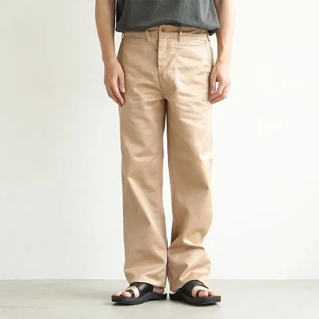 여름 중년 남성 데일리 고급 원턱 면 바지 팬츠