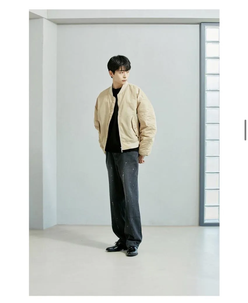 프리즘웍스 오버사이즈 MA-1 점퍼 베이지
