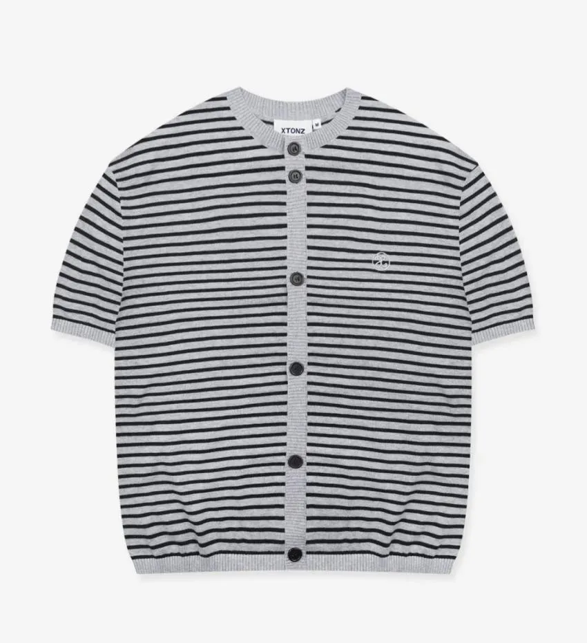 엑스톤즈 XTONZ XTK150 웨스턴 스티치 페이딩 니트 가디건 NAVY